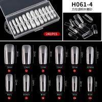ราคา PINPAI 240ชิ้นไม่มีรอยพับด้านเล็บปลอมยาวโลงศพกริชปลายเล็บเทียมปลอมปลายแต่งเล็บปลอมใสสำหรับอุปกรณ์ต่อขยาย (18672923431)