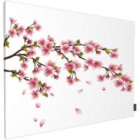 ราคา ดอกไม้ผ้าใบศิลปะติดผนังสีซากุระบานต้นไม้เชอร์รี่ญี่ปุ่นกับกลีบบินที่แยกออกมาบนภาพวาดศิลปะสีขาวสำหรับห้องนั่งเล่น16x20ของขวัญตกแต่งผนังตกแต่งห้องนอน (20212099128)