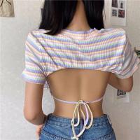 ราคา มาใหม่ เสื้อครอปโชว์เอวผูกโบว์หลัง เสื้อครอปสีหวาน เสื้อครอปมินิ เสื้อเเฟชั่นวัยรุ่น เสื้อครอปเเฟชั่นพร้อมส่ง เสื้อครอปเเฟชั่น (15785594531)