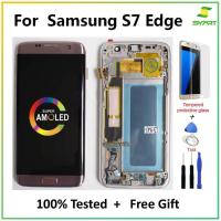 ราคา 100 ใหม่Super AMOLEDหน้าจอสำหรับSAMSUNG Galaxy S7 EdgeจอแสดงผลLCD G935F SM G935FDสัมผัสทำให้เป็นดิจิทัลประกอบชิ้นส่วนทดแทน (19865730208)