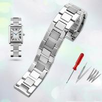 ราคา สายสแตนเลสคุณภาพสูงสำหรับ cartier Ronde tank solo London อุปกรณ์เสริมสายรัดผู้ชายและผู้หญิง 20 มม 22 มม สายนาฬิกา (19927103250)