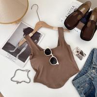 ราคา เสื้อกล้ามสายเดี่ยวคอเหลี่ยมทรงเข้ารูปแบบสั้นใส่แล้วดูผอมเพรียวแบบไม่สม่ำเสมอเสื้อตัวในใส่ด้านในเสื้อมีฟองน้ำเสริมทรวงอกสำหรับผู้หญิงแบบใหม่ฤดูร้อน (20404370464)