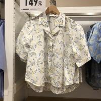 ราคา ฮูดดี้ 2022ใหม่ Uniqlo ส่วนลดหลวมผู้หญิงฤดูร้อน Joker 449042พิมพ์ผ้าฝ้ายเสื้อโปโล Shirt (16858675926)