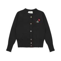 ราคา Vivienne Westwood 23 Autumn And Winter New Style VIVI Queen Mother Saturn Love Embroidered Ruffle Casual Knitted Cardigan Sweater Jacket For Women (20890859318)