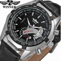 ราคา winner Mens Fashion Casual Hollow Calendar Luminous Automatic Mechanical Watch QYUE (19732757705)
