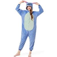 ราคา Disney Lilo Stitch Stitch Cosplay Costumes Jumpsuit For Adults Stitch Hooded Pajamas Onesie Costume Halloween Clothes Women Men (19784452445)