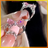 ราคา Hassanne แหวนสีชมพูเจ้าหญิงน่ารักปรับได้แหวนรูปโบว์แหวนเพชรสไตล์หวานๆสำหรับผู้หญิงเครื่องประดับสำหรับงานเลี้ยงวันเกิดของขวัญ (21093070196)