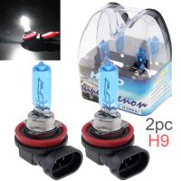 ราคา โคมไฟหลอดไฟ Xenon หลอดไฟ Halogen รถยนต์หลอดไฟแสงจ้าสีขาว65W 6000K 2ชิ้นไฟตัดหมอกไฟหน้าอัตโนมัติ12V H9 (20534561159)