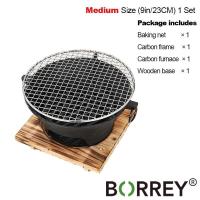 ราคา BORREY Caldron Enclosure โต๊ะย่างเหล็กหล่อถ่านย่างญี่ปุ่น Hibachi ย่างแบบพกพาเตาบาร์บีคิวปิกนิกชาเตา (17271645760)