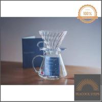 ราคา NEW Hario V60 Glass Brewing Kit ดริปเปอร์ Server Dripper กรวยดริปกาแฟ อุปกรณ์ดริปกาแฟ Simply Hario ขนาด 02 คุณภาพดี Peacock Steps (10307605596)