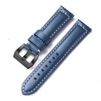 ราคา สายนาฬิกาหนังแท้สำหรับนาฬิกาสำหรับผู้ชาย Panerai สายรัด20Mm 22Mm 24Mm 26Mm สร้อยข้อมือหนังโบราณหัวเข็มขัดแข็ง (20851748353)