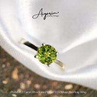 ราคา Aiyarin Jewelry Design เเหวนเงินเเท้925พลอยเเท้เพอริดอท 1กะรัต เพอริโด นำพาความสำเร็จ มั่งคั่ง นำโชค (16906004824)