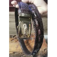 ราคา เข็มขัดหนังจระเข้ CROCODILE LEATHER หัวเข็มถักขอบตลอดเส้นด้วยช่างผู้ชำนาญการ (21046967360)