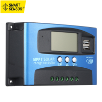 ราคา Smart Sensor 30A 40A 50A 60A 100A MPPT Solar Charge Controller Dual USB จอแสดงผล LCD Auto Solar Cell Panel Charger Regulator (16317760195)