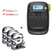 ราคา Epson LW K400เครื่องฉลากเครื่องพิมพ์ฉลากสายเคเบิลเครือข่ายแบบมีกาวในตัวสำหรับ SS12KW SS9K สีดำบนเครื่องพิมพ์ฉลากสีขาว (18479568491)