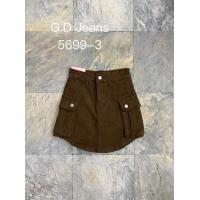 ราคา กระโปรงกางเกง ผ้ายีนยืด ทรงเว้าข้าง ป้ายGD Jeans (17424772313)