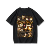 ราคา เสื้อยืดคุณภาพดี พิมพ์พรีเมี่ยม Fashion Cartoon Anime Chip n Dale Printed Patterns Women Summer Thin Section Cotton T shirt Kawaii Cute Girl Stu Tee (20615705506)