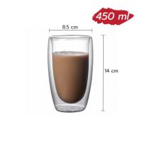 ราคา KB แก้วสองชั้น แก้วกาแฟ ใส่ได้ทั้งร้อนเย็น ขนาด 80 250 350 450ml (20498268016)