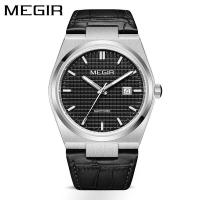 ราคา กล่องเหล็กนาฬิกาสำหรับผู้ชาย Megir ระดับไฮเอนด์แบบเรียบง่ายปฏิทินนาฬิกาควอตซ์ผู้ชาย8406 (18585931396)