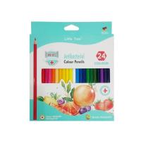 ราคา Little tree ดินสอสีไม้ แอนตี้แบคทีเรีย Antibacterial Colour Pencil 99 12 สี และ 24 สี (16587392548)