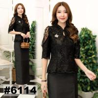 ราคา 5 สี เสื้อลูกไม้สวย เสื้อลูกไม้ไทย เสื้อลูกไม้ออกงาน คอสูง แขนเจาะ ซับในทั้งตัว อก 36 46 เสื้อเดี่ยว อ่านขนาดด้านล่างก่อนสั่งซื้อค่ะ (16357641138)