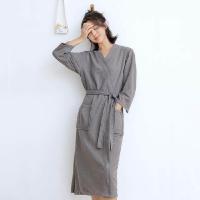 ราคา Cotton Long Absorbent Terry Bath Robe Kimono Men LightWeight Waffle Towel Bathrobe Sleepwear Women Dressing Gown Hot selling (15055563570)