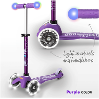 ราคา Micro Scooter รุ่น Mini Deluxe Magic มีไฟที่มือจับ สำหรับเด็ก 2 5 ปี รับน้ำหนักได้สูงสุด 50 K G มีให้เลือก 3 สี (9446289519)