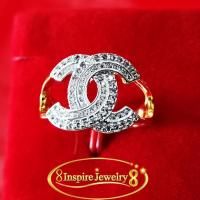 ราคา Inspire Jewelry แหวนฝังเพชรCZ ฟรีไซด์ งานจิวเวลลี่ ฝังล็อคหรือฝังสอด เรียง4แถว ล้อมเพชรเดี่ยวเม็ดกลาง ตัวเรือน หุ้มเศษทองแท้ 100 24K สวยหรู (16896734817)