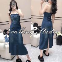 ราคา ชุดเดรสเกาะอกทรงสวยเข้ารูป lk2 (20312952620)