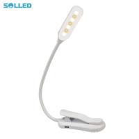 ราคา SOLLED โคมไฟตั้งโต๊ะพับได้ขนาดเล็กปรับได้ชาร์จไฟแบบ Usb ป้องกันไฟ Led คลิปหนีบโคมไฟอ่านหนังสือ (14737878387)