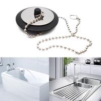 ราคา Ready Stock Rubber Tub Stopper with Chain Sink Strainer Stopper Kitchen Barthroom Sink Drain Plug 1Pack (9462160367)