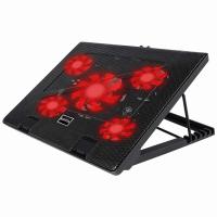 ราคา Kootek Laptop Cooler Cooling Pad 5 Quiet Red LED Fans Up to 17 Inch Gaming Cooler Pad Laptop Notebook Cooler 6 Angle Adjustable Laptop Fan Stand 2 USB Ports (9852264386)