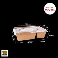 ราคา กล่องกระดาษ กล่องกระดาษใส่อาหาร กล่องข้าวกระดาษ กล่องไฮบริด กล่องกระดาษคราฟท์ ฝาใส 20 ชิ้น แพค packingthailand (9786608278)