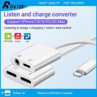 ราคา Rovtop สำหรับ I Phone Adapter 2 In 1สำหรับ Apple IPhoneXS MAX XR X 7 8 Plus IOS 12แจ็ค3 5มม อะแดปเตอร์หูฟัง Aux ที่แยกสายไฟอะแดปเตอร์เดินทางสากล (9117619238)