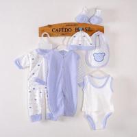 ราคา 8Pcs Newborn Infant Kids Baby Boy Girl T shirt Tops Pants Hat Bibs Rompers Outfits Cotton Casual Autumn Clothes Set 0 3 Months by Hs2023 (19619425451)