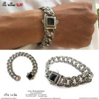 ราคา สร้อยข้อมือนิลดำ ข้อมือนิลดำ สร้อยข้อมือผู้ชาย กำไล Crystal Onyx Full Pattern งานสแตนเลสแท้100 stainless steel 316l (4524590409)