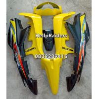 ราคา ชุดสี เฟรม Suzuki Smash 110 สแมช จูเนียร์ 110 สีเหลืองมะนาว ท้ายบรอน ท้ายดำ รถปี 2004 ครบคัน 7 ชิ้น (17766637199)