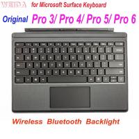 ราคา Original Keyboard for Microsoft Surface Pro 3 4 5 6 Type Cover Backlight Wireless Bluetooth Keyboard for Pro 3 1631 1724 1796 ของขวัญ ของขวัญ gift (2738144870)