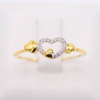 ราคา Happy Jewelry แหวนหัวใจ เพชรล้อมเป็นหัวใจ ประดับหัวใจเล็กๆ 2 ดวง น่ารักๆ ทองแท้ 9k 37 5 เพชรเกสร ME614 (16879665351)