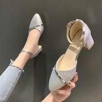 ราคา 2023 ฤดูใบไม้ร่วงส้นหนารองเท้าแตะผู้หญิง Retro Retro รองเท้าหนังขนาดเล็ก Chanel สไตล์ Mary Jane รองเท้าอ่อนโยนส้นหนา (21197525489)