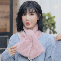 ราคา ผ้าพันคอแบบสอดขน เฟอร์นุ่ม พร้อมส่ง (19540273553)