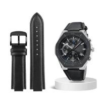 ราคา สายนาฬิกาหนังแท้สำหรับ Casio Edifice EFB 680 Watchbands ECB 10YD Series 39 S สร้อยข้อมือสแตนเลส12มม 14มม (18015781423)