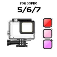 ราคา ๑ HONGDAK 60m ดำน้ำใต้น้ำเคสกันน้ำสำหรับ Go Pro GoPro 5 6 7 Hero Black ฝาครอบป้องกัน Mount สำหรับ Gopro 5 6 7 (19837836772)