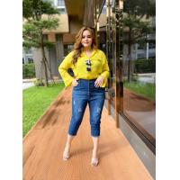 ราคา กางเกงยีนส์สาวอวบ กางเกงสาวอวบ กางเกงบิ๊กไซร์ 7 ส่วนผ้ายืด ห้ามเผื่อไลน์ (16581674783)