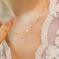 ราคา Gold necklace for women Choker 316L Stainless Steel Necklace Chain Simple Clavicle Chain Necklace Women jewelry wholesale (14130487846)