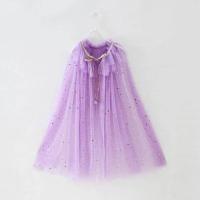 ราคา เสื้อคลุมอุปกรณ์งานปาร์ตี้เจ้าหญิงเด็กผู้หญิงฤดูร้อนเสื้อคลุมชุดแอนนาราชินีหิมะเอลซาราพันเซลออโรร่าปักเลื่อม Tulle ฮาโลวีน (20362910526)