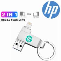 ราคา HP แฟลชไดร์ฟ USB OTG สำหรับ IPhone มี2 In 1หน่วยความจำแฟลชดิสก์สำหรับ Iphone7 8 X 11 12 13 14 IPad PC (20099831297)