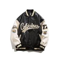 ราคา ST เสื้อแจ็กเก็ตแจ็กเก็ตหนังเครื่องแบบเบสบอลชายเสื้อคลุมลำลองปักลาย (20320496354)