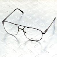 ราคา Titanium Alloy Double Bridge Grey Pilot Men กรอบแว่นตากรอบแว่นตา Eyeframe Eyewear (16527770362)