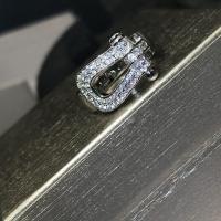 ราคา COD แฟชั่นสไตล์ยุโรปและอเมริกา U รูปทรง 8 แหวนเกือกม้าคำรุ่นกว้างและแคบเพชรเต็มชุบเงิน 18K กุหลาบทองแหวนผู้ชาย Tianxing แหวน (16166932009)